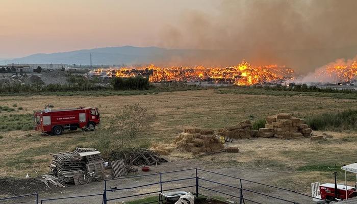 Aydın kağıt fabrikasında yangın!  Bütün gece devam etti
