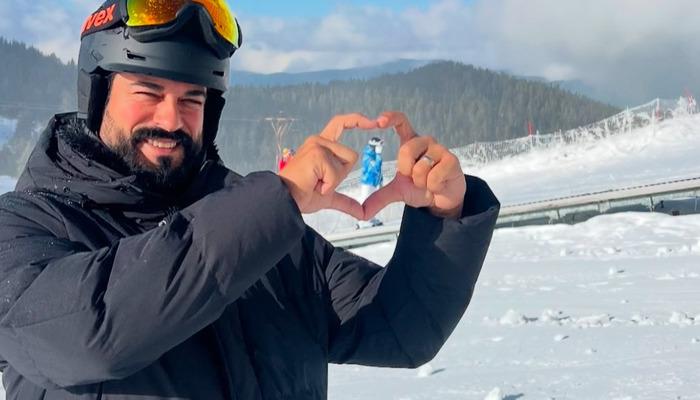 Burak Özçivit ve Fahriye Evcen çifti kayak sezonunu açtı! Ünlü oyuncunun romantik paylaşımı...