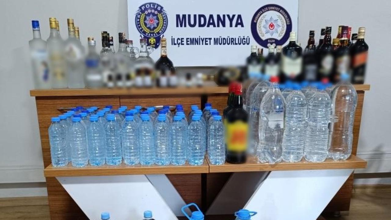 Bursa'da sahte içki operasyonunda 105 litre sahte alkol ele geçirildi